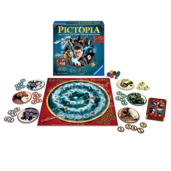 Ravensburger Pictopia Harry Potter Edition Board Game: Trivia Game for 2-6 Players, Includes Cards & Coins, 25-45 Min Play image {2}