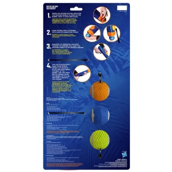 NERF 16" Blaster with 2.5" Non-Squeak Tennis Ball Dog Toy - 3pk image {5}