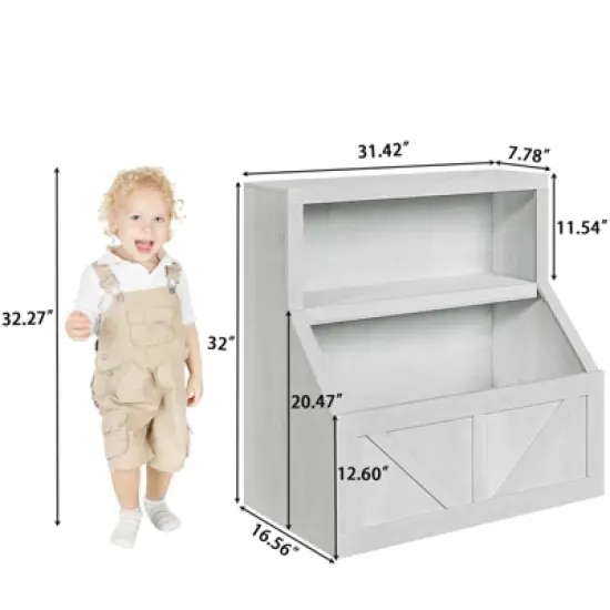 Kids Bookshelf Bookcase Toddlers Playhouse Cabinet Shelf image {1}