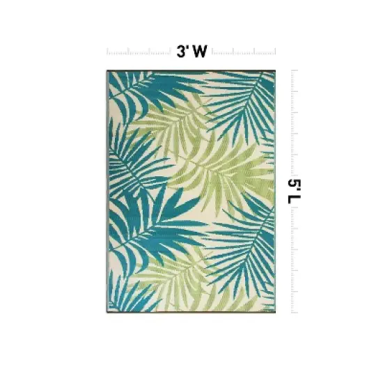 World Rug Gallery Floral Modern Reversible Plastic Outdoor Rugs image {11}