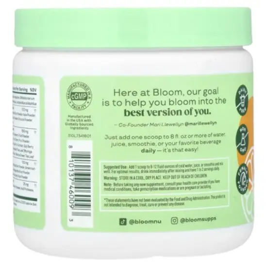 Bloom Greens & Superfoods, Orange Passionfruit, 6.45 oz (183.6 g) image {2}