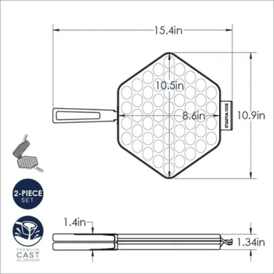 Nordic Ware Egg Waffle Pan - Black image {3}