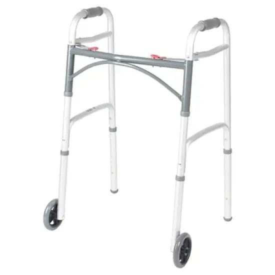 Drive Medical PreserveTech Deluxe Folding Walker - Two-Button Release, 5&Prime; Wheels image {4}