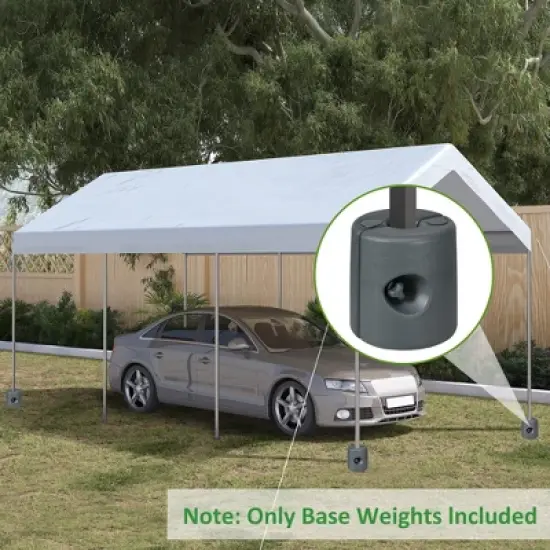 Outsunny Tent Weights Set of 4, HDPE Water or Sand Filled Canopy Weights, 104LBS image {1}