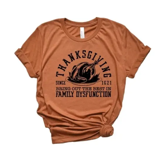 Simply Sage Market Women's Thanksgiving Family Dysfunction Short Sleeve Graphic Tee image {3}