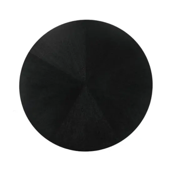 54" Cirque Round Metal Pedestal Dining Table Black Wood - Armen Living image {2}