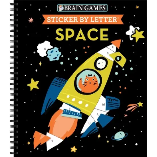 Brain Games - Sticker by Letter: Space - by  Publications International Ltd & Brain Games & New Seasons (Spiral Bound) image {1}