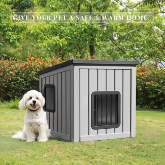 Decksplore Pet House Indoor Outdoor Use Easy to Clean Durable Slanted Top image {12}