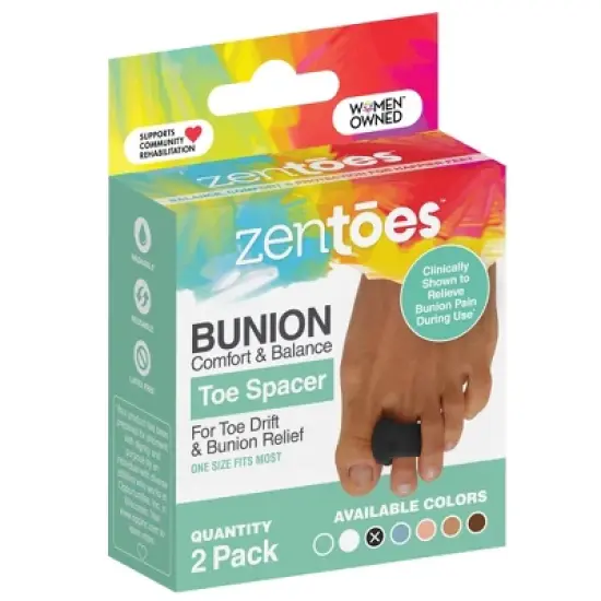 ZenToes Single Loop Toe Spacer for Bunion Pain Relief - 2pk image {18}