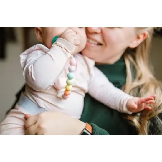 Loulou Lollipop Lolli Soother Holder in Silicone Clip - Cotton Candy image {2}