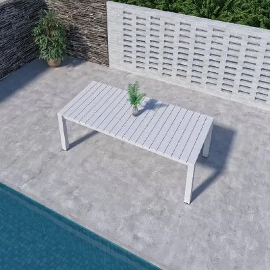 Amazonia Leblon 7pc Aluminum Rectangular Patio Dining Set White image {3}