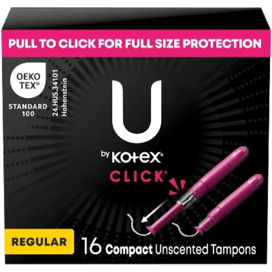 U by Kotex Click Tampons - Compact Tampons -&nbsp;Regular Absorbency - Unscented image {13}