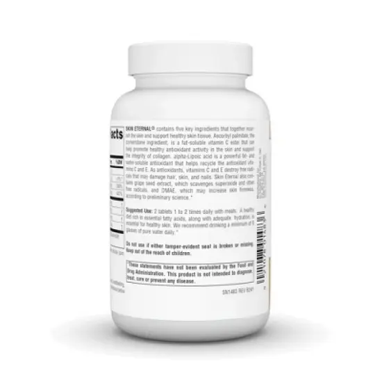 Skin Eternal w/ DMAE Lipoic Acid and Ester C by Source Naturals, Inc.  -  120 Tablet image {2}