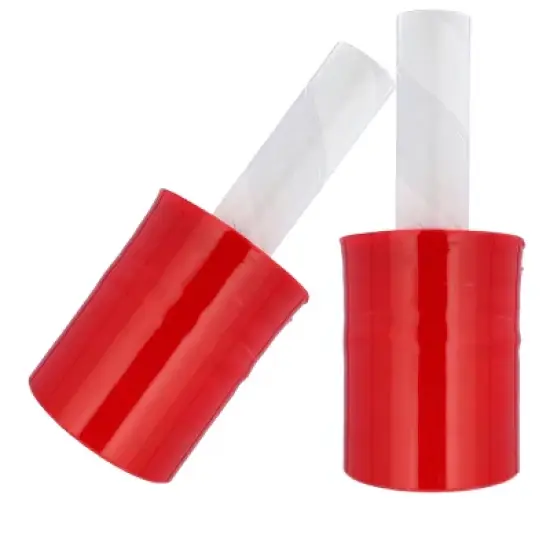 PSBM 12 Rolls 5" x 1000 Ft. Opaque Red Mini Extended Core Pallet Stretch Wrap 80 Ga image {8}