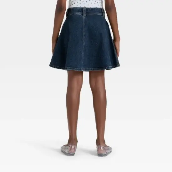 Girls' Pleated Denim Mini Skirt - art class&trade; image {1}