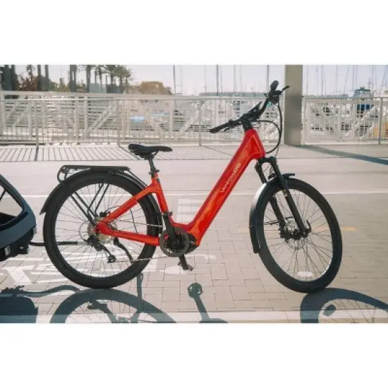 Vanpowers Adult UrbanGlide Ultra 2.27' Step-Through Large Frame Electric Bike - Red image {7}