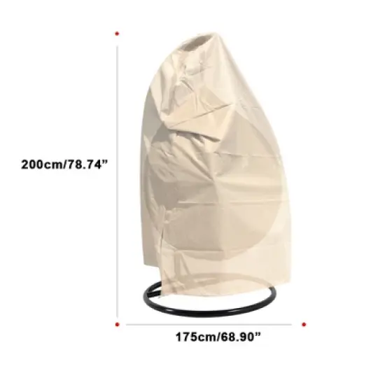 LeisureMod UV Protection, Waterproof, Single Hanging Egg Swing Chair Cover image {11}
