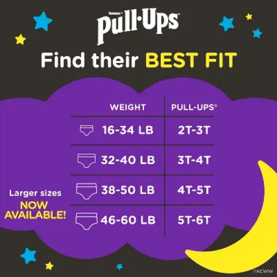 Pull-Ups Night-Time Super Pack -2T-3T - Boy - 68ct image {3}