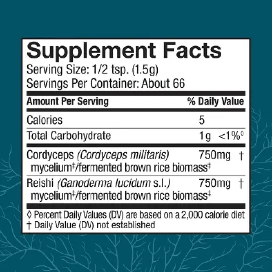 Host Defense CordyChi Powder - Energy and Immune Support* - 3.5 oz (66 Servings) image {1}