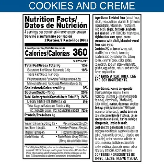 Pop-Tarts Frosted Cookies & Cream Pastries - 8ct/13.5oz image {7}