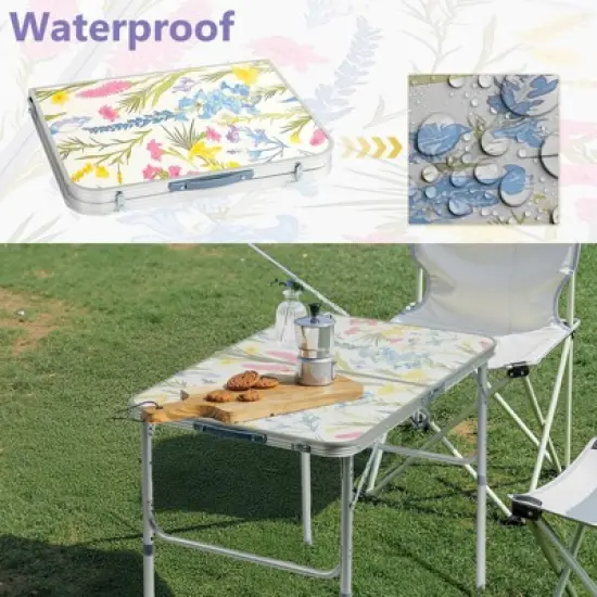 Karl Home 3FT. Patio Aluminium Folding Table image {3}