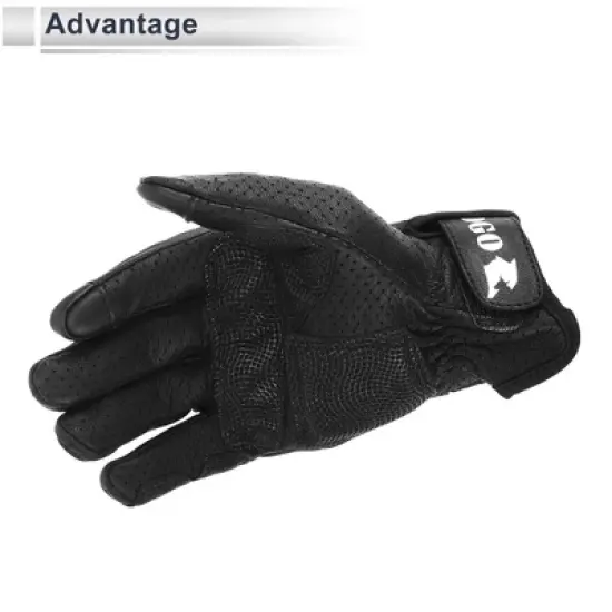 Unique Bargains Motorbike Gloves Spring Summer Breathable Smartphone Touch Black 1 Pair image {3}