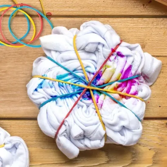 LotFancy 600Pcs Colored Rubber Bands for Office Supplies, Tie Dye, Size 16 (2 1/2" x 1/16") image {6}