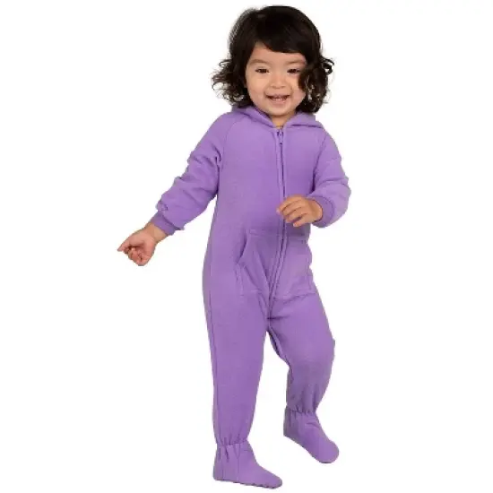 Footed Pajamas - Purple Rain Infant Hoodie Fleece Onesie image {1}