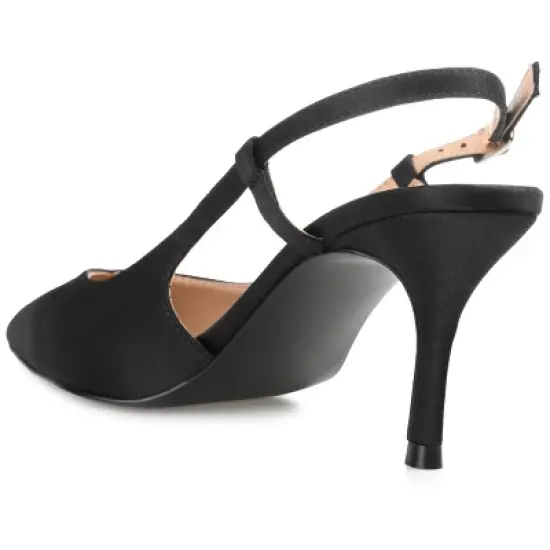 Journee Collection Womens Knightly Sling Back Mid Stiletto Pointed Toe Pumps image {6}