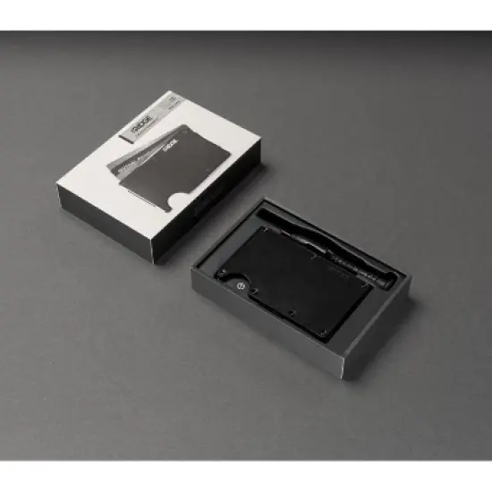 Ridge Wallet - Midnight Black Leather - Cash Strap image {3}
