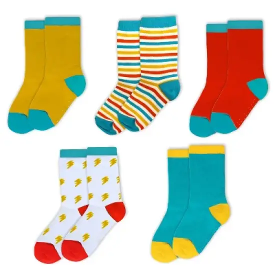 Mightly Kids Organic Cotton Crew Socks 5-pack image {7}