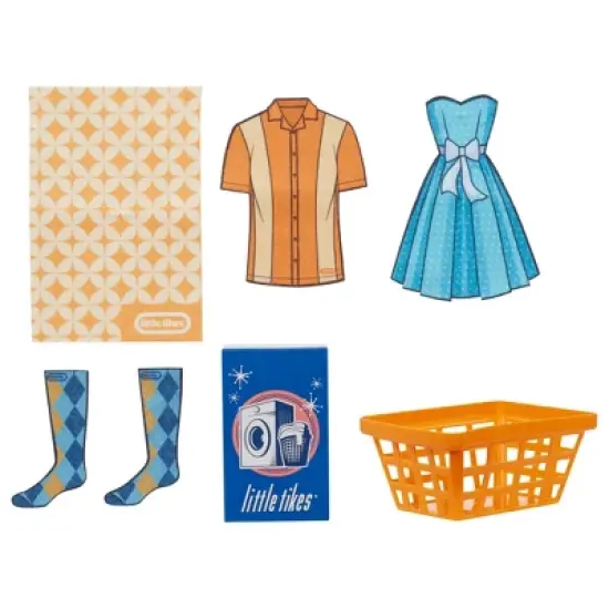 Little Tikes Retro &lsquo;50s Inspired Washer Dryer Realistic Pretend Play Laundry Washing Machine Appliance image {6}