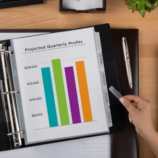 Avery Index Maker Print & Apply Clear Label Sheet Protector Dividers 5-Tab Letter 75500 image {6}