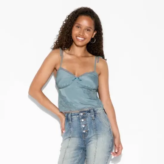 Women's Lace Trim Sweetheart Neck Tank Top - Wild Fable&trade; image {1}