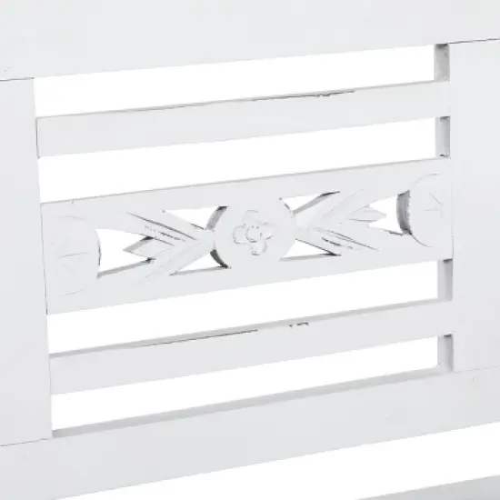 Farmhouse Mahogany Bench White - Olivia & May image {4}