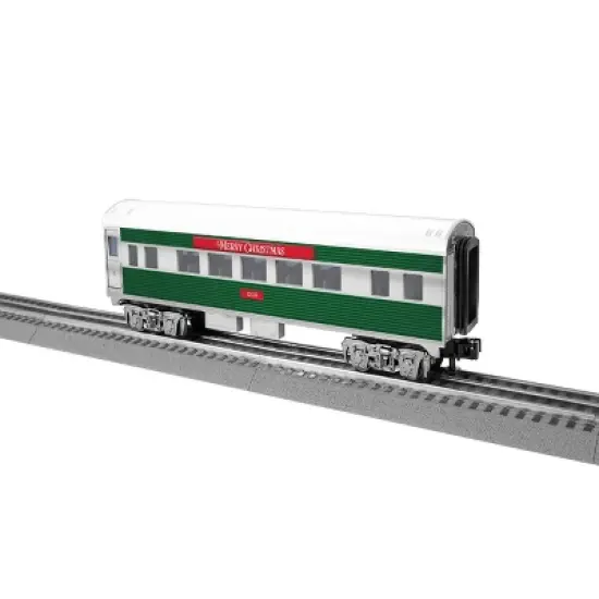 Lionel Christmas Streamlined Passenger Coach Boxcar Toy Vehicle: Plastic O Gauge Model, 15" Length, Non-Powered image {1}