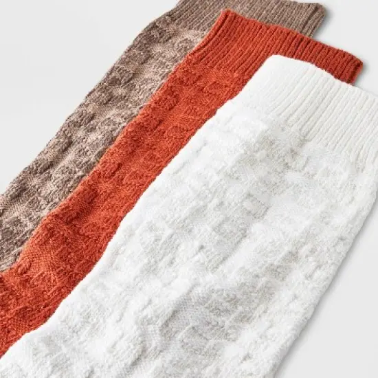 Men's Heel Toe Patch Crew Socks 3pk - Goodfellow & Co&trade; Tan/Orange/Cream 6-12 image {1}