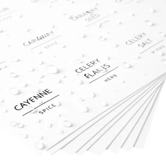 Talented Kitchen 184 Spice Labels Stickers, Preprinted White Spice Jar Labels for Herbs Seasonings, Spice Rack Pantry Organization, Water Resistant image {4}