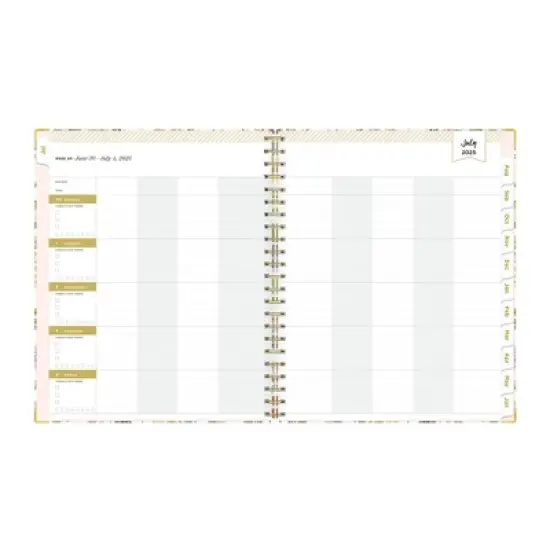 Day Designer 8.5"x11" 2025-2026 Weekly/Monthly Wirebound Teacher Lesson Planner Clipboard Hardcover Butterfly Garden, Teacher Supplies image {4}