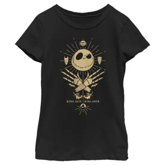 Girl's The Nightmare Before Christmas King Jack Skellington T-Shirt image {3}