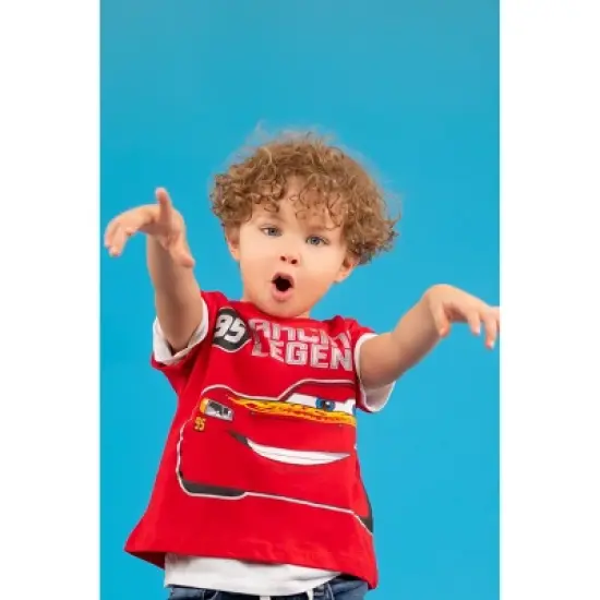 Disney Pixar Cars Lion King Lightning McQueen T-Shirt and Mesh Shorts Outfit Set Toddler image {4}