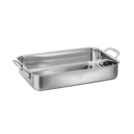 Cuisinart Chef's Classic 14" Stainless Steel Lasagna Pan & Stainless Roasting Rack: Dishwasher-Safe, Riveted Handle image {3}
