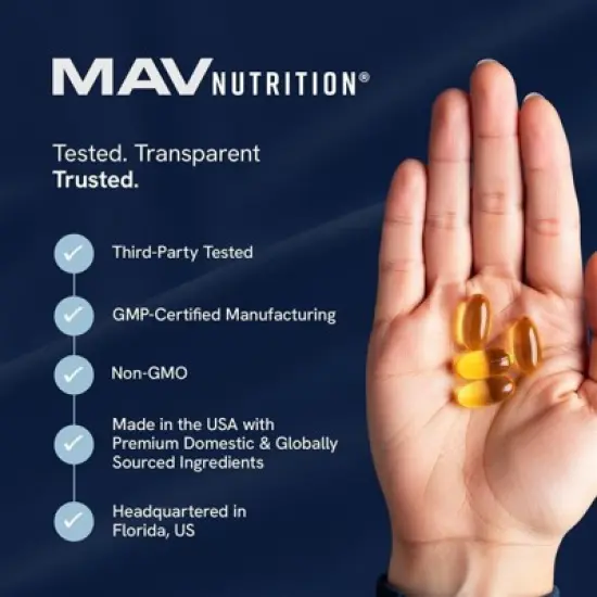 Vegan Omega 3 6 9 Softgels, Plant-Based Triple Omega 369 Supplement for Heart, Brain, Skin, and Eye Health Support, MAV Nutrition, 60ct image {4}