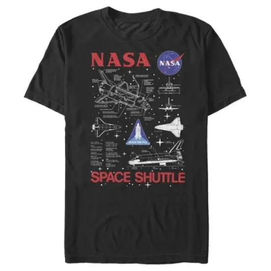 Men's NASA Space Shuttle Schematic Details T-Shirt image {3}