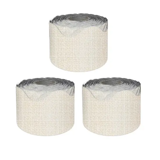 Carson Dellosa Education Linen Rolled Scalloped Borders, 65 Feet Per Roll, Pack of 3 image {5}