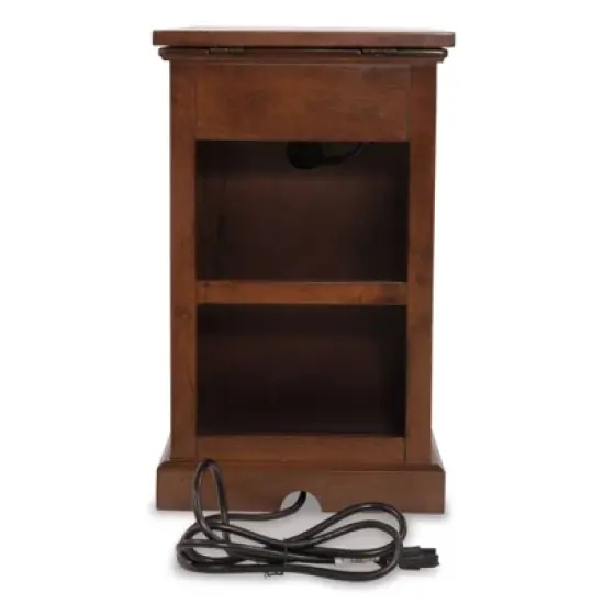 Laflorn Chairside End Side Table with USB Ports and Outlets Medium Brown - Signature Design by Ashley image {5}