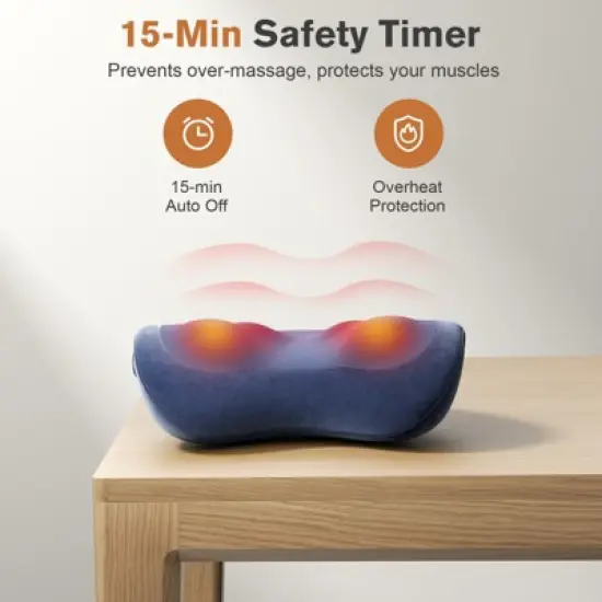 SKONYON 3D Shiatsu Back Massager with Heat &ndash; Deep Tissue Massage for Neck, Shoulder, Leg, Upper & Lower Back Pain Relief image {4}