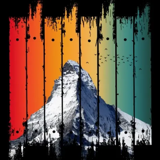 Women's Design By Humans Vintage Snow Mountain Climber By punsalan Racerback Tank Top image {1}