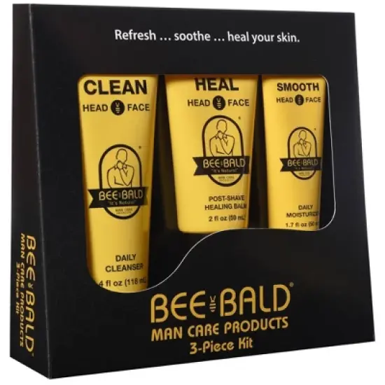 Bee Bald Shaving Travel Kit - Trial Size - 3pc image {1}