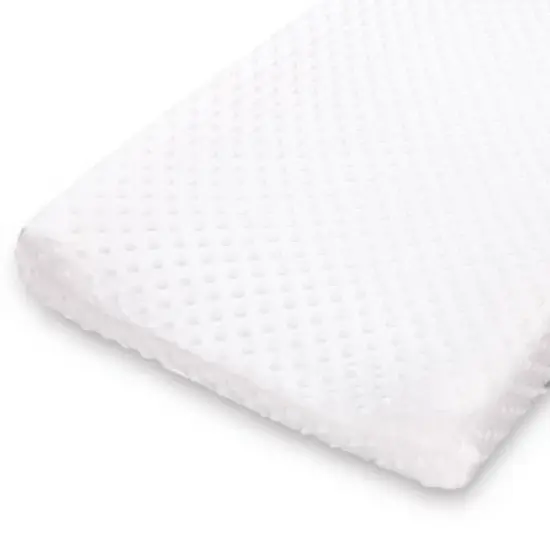 The Peanutshell Minky Dot Solid Changing Pad Covers - Pink/White 2pk image {2}